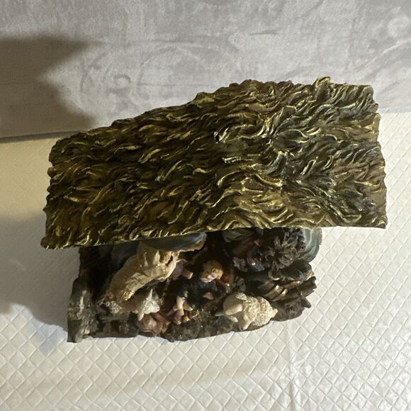 2002 Home Interiors Behold A Child‎ Is Born Nativity Scene 55053 Sculpture - Picture 5 of 10